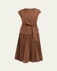 Kobi Halperin Logan Pleated Drop-Waist Midi Dress - 1