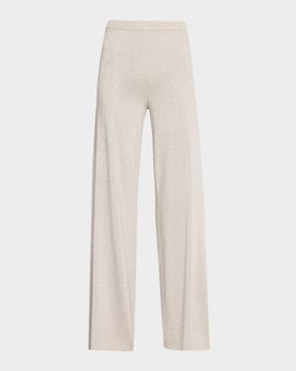 Kobi Halperin Nina Straight-Leg Shimmer Knit Pants