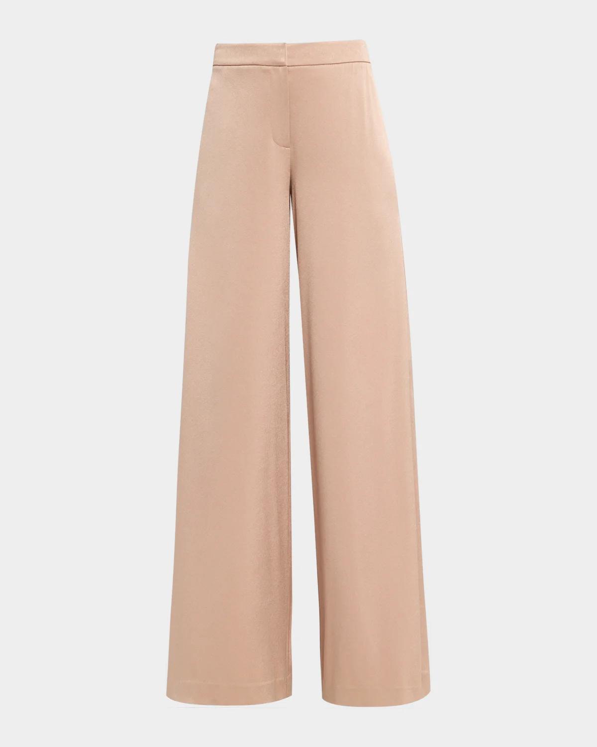 Kobi Halperin Phoenix Wide-Leg Crepe Back Satin Pants