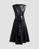 Kobi Halperin Women's Brenda Faux-Leather Tie-Waist Midi Dress - 6