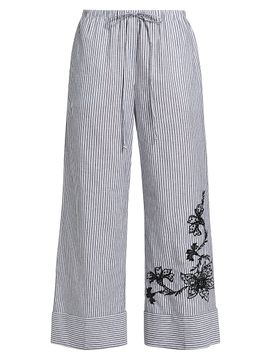 Kobi Halperin Women's Callie Embroidered Striped Pants