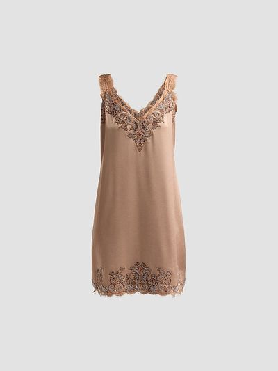 Kobi Halperin Women's Ciara Embroidered Lace-Trimmed Mini Slip Dress