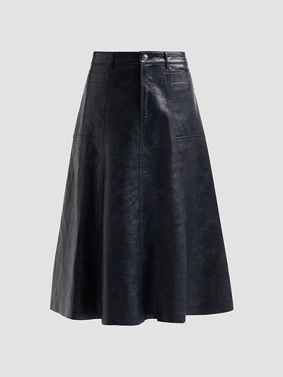 Kobi Halperin Women's Ellen Faux-Leather Midi Skirt