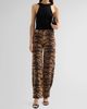Kobi Halperin Women's Hallie Tiger-Print Tapered Barrel-Leg Jeans - 2
