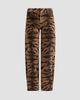 Kobi Halperin Women's Hallie Tiger-Print Tapered Barrel-Leg Jeans - 6