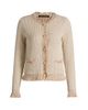 Kobi Halperin Women's Kailey Metallic-Knit Frayed Linen-Blend Cardigan - 1