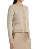 Kobi Halperin Women's Kailey Metallic-Knit Frayed Linen-Blend Cardigan - 4