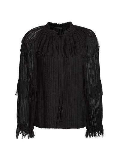 Kobi Halperin Women's Poppi Fringed Chiffon Blouse