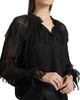 Kobi Halperin Women's Poppi Fringed Chiffon Blouse - 6