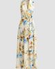 Kobi Halperin Women's Violet Floral Hammered Satin Maxi Dress - 1