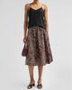 Kobi Halperin Women's Violet Leopard Linen-Blend Midi Skirt - 2