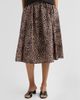 Kobi Halperin Women's Violet Leopard Linen-Blend Midi Skirt - 4