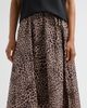 Kobi Halperin Women's Violet Leopard Linen-Blend Midi Skirt - 5