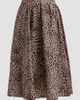 Kobi Halperin Women's Violet Leopard Linen-Blend Midi Skirt - 6