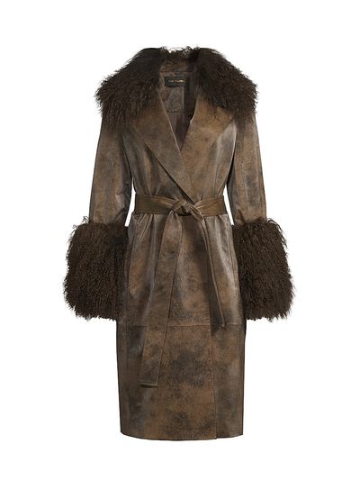 Kobi Halperin Women's Viv Shearling-Trimmed Belted Coat