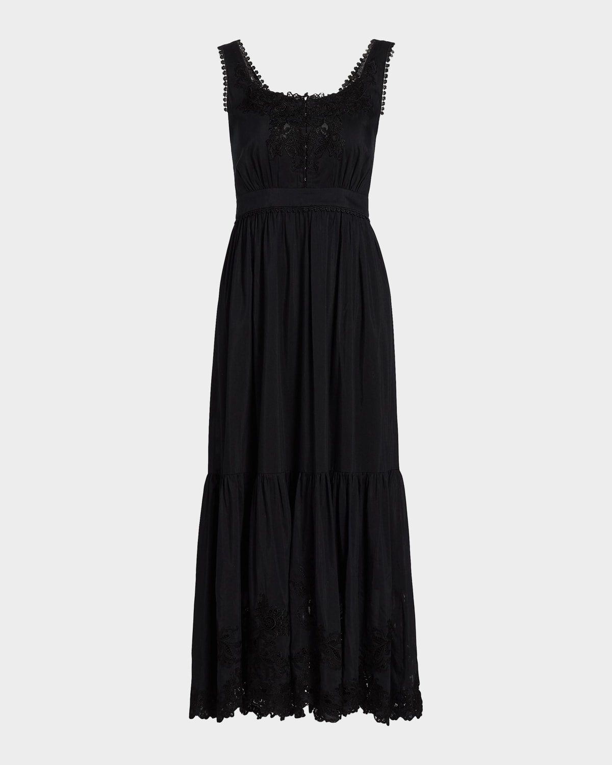 Kobi Halperin Zuri Cotton-Silk Embroidered Lace Midi Dress