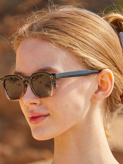 KOLEAT Layered Horn-Rimmed Gradient Multi-Angular UV Protection Sunglasses (DGGRB)