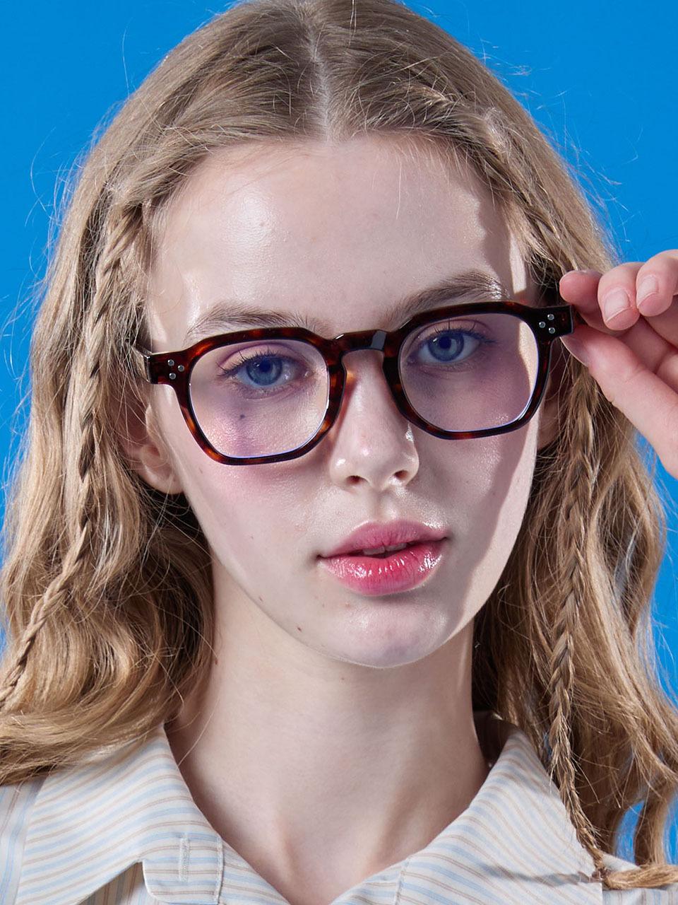 KOLEAT Layered Horn-Rimmed Multi-Angular Blue Light Blocking Glasses (RPDGB)