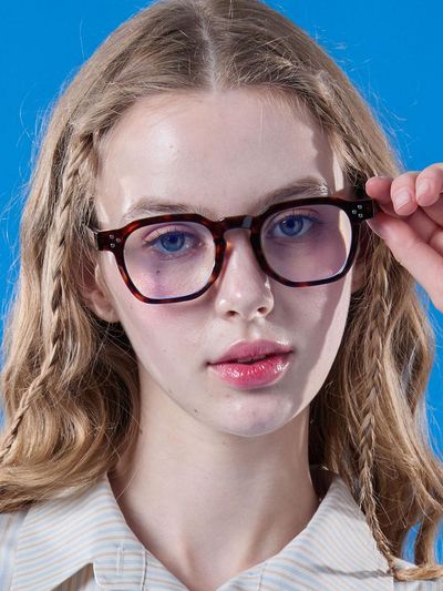 KOLEAT Layered Horn-Rimmed Multi-Angular Blue Light Blocking Glasses (RPDGB)