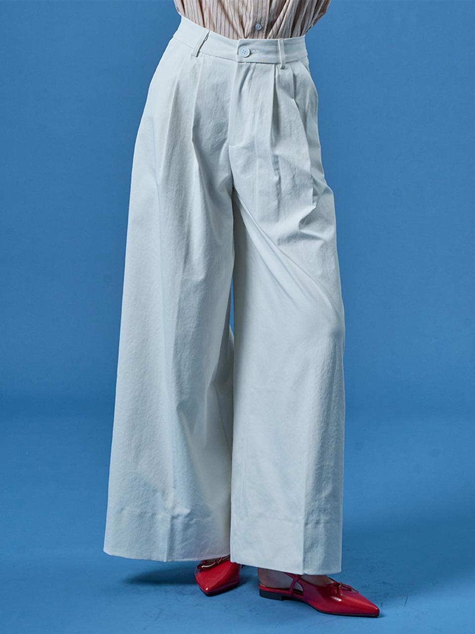 KOLEAT Mannish Semi-Wide Slacks [Light Beige]