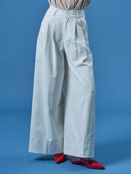 KOLEAT Mannish Semi-Wide Slacks [Light Beige]