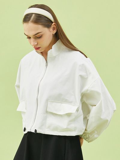 KOLEAT Oversized Crop White Jacket