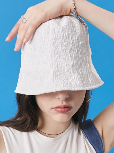 KOLEAT Stylish Summer Mamong Bucket Hat_White