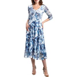 Komarov Komarov Greecian Vines Printed Dress