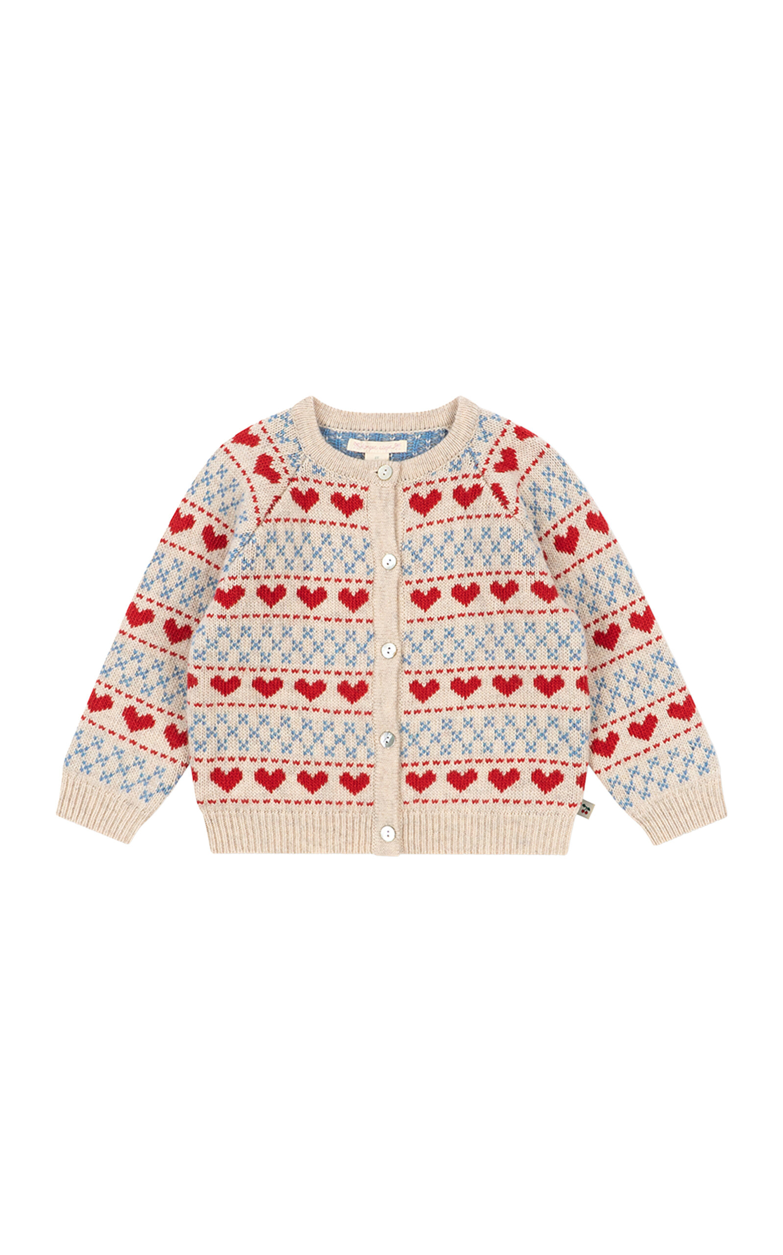 Konges Sløjd Konges Sløjd Kids' Belou Hearts WoolBlend Cardigan
