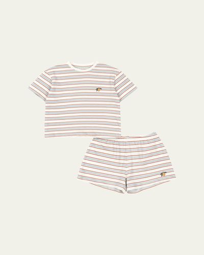 Konges Slojd Boy's Famo Striped Cotton T-Shirt & Shorts Set