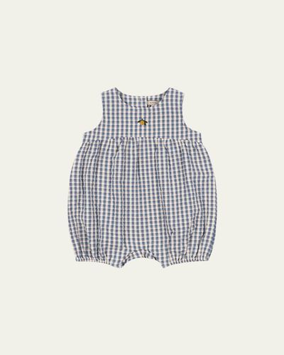 Konges Slojd Boy's Kim Gingham Organic Cotton Romper