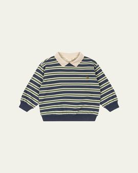 Konges Slojd Boy's Spotty Long-Sleeve Cotton Polo Shirt, 12M-10