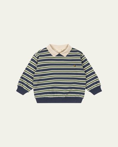 Konges Slojd Boy's Spotty Long-Sleeve Cotton Polo Shirt, 12M-10