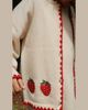 Konges Slojd Girl's Collette Strawberry-Embroidered Wool Cardigan - 3