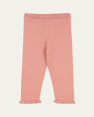 Konges Slojd Girl's Cypres Frill-Trim Scalloped Cotton Pants