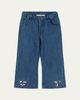 Konges Slojd Girl's Elba Embroidered Flared Denim Jeans - 1