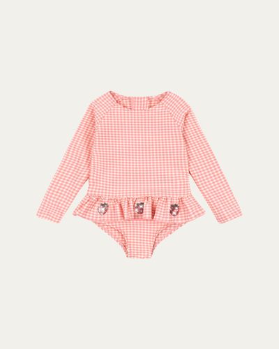 Konges Slojd Girl's Etta Skirted Long-Sleeve Swimsuit