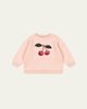 Konges Slojd Girl's Lou Cherry-Embroidered Terry Sweatshirt - 1