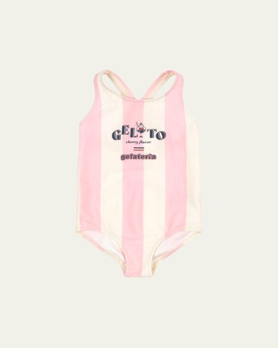 Konges Slojd Girl's Pomia Striped Swimsuit