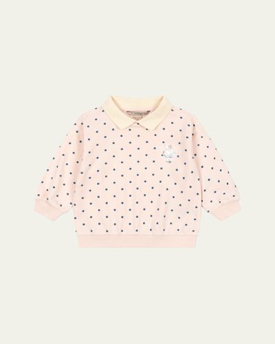 Konges Slojd Girl's Spotty Long-Sleeve Polo Shirt