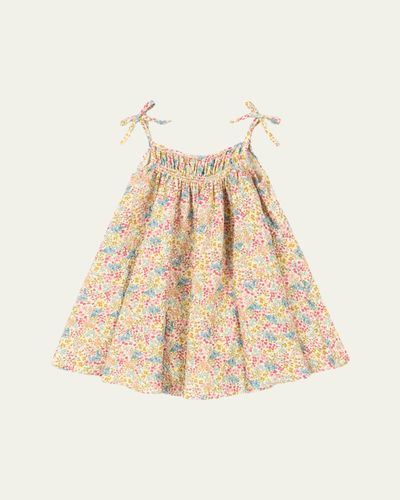Konges Slojd Girl's Vivian Strappy Floral Seersucker Dress
