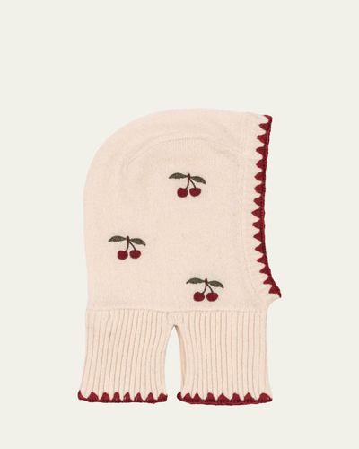Konges Slojd Kid's Collette Embroidered Wool Balaclava
