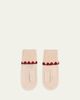 Konges Slojd Kid's Collette Embroidered Wool Mittens - 2