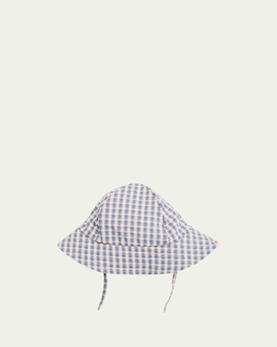 Konges Slojd Kid's Kim Check Cotton Sun Hat