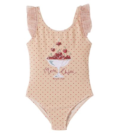 Konges Slojd Konges Sløjd Amandine sequined tulle-trimmed swimsuit