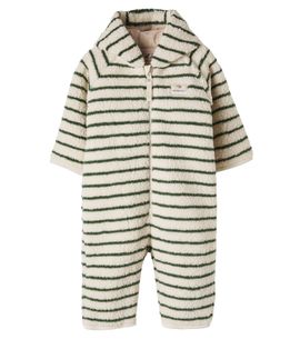 Konges Slojd Konges Sløjd Baby Jody hooded striped teddy onesie