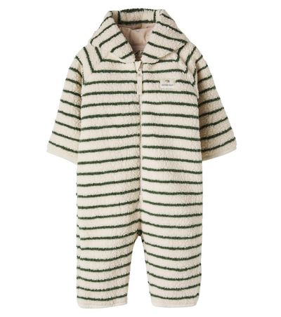 Konges Slojd Konges Sløjd Baby Jody hooded striped teddy onesie