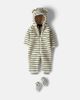 Konges Slojd Konges Sløjd Baby Jody hooded striped teddy onesie - 2