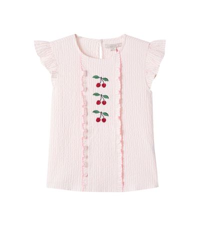 Konges Slojd Konges Sløjd Ellie embroidered cotton seersucker top