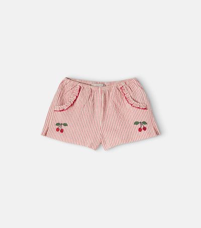 Konges Slojd Konges Sløjd Ellie ruffled striped cotton seersucker shorts